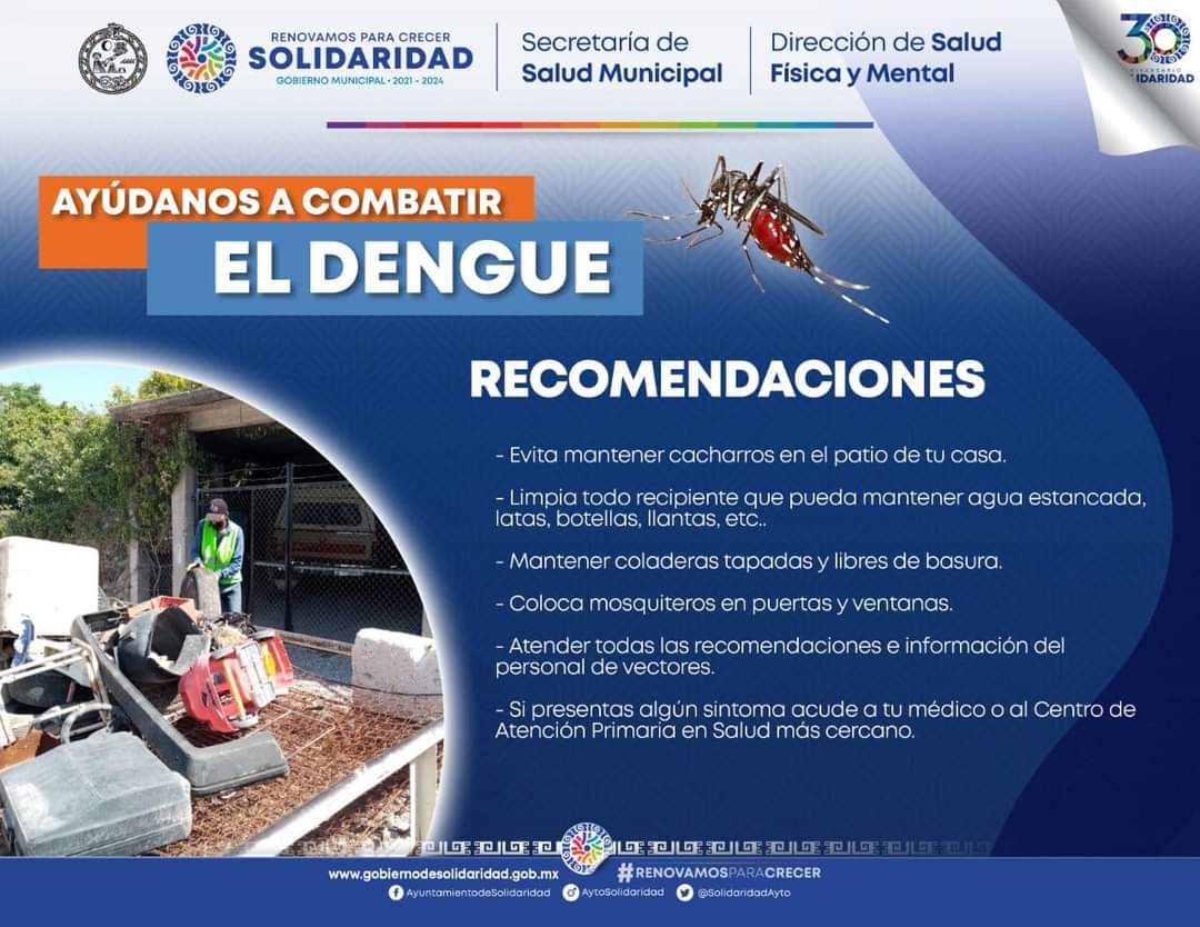 Piden ciudadanía haga su parte, en la prevención del dengue