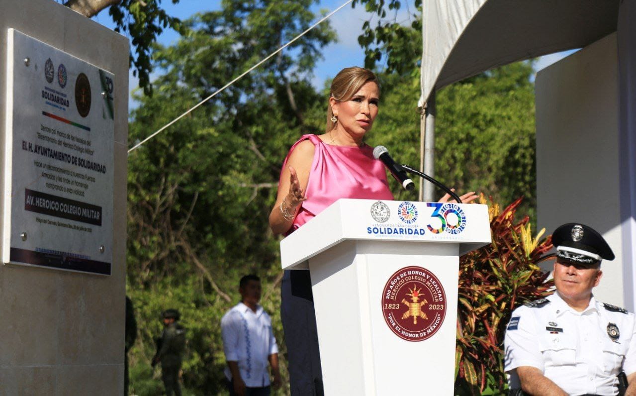 Inaugura Lili Campos avenida Heroico Colegio Militar