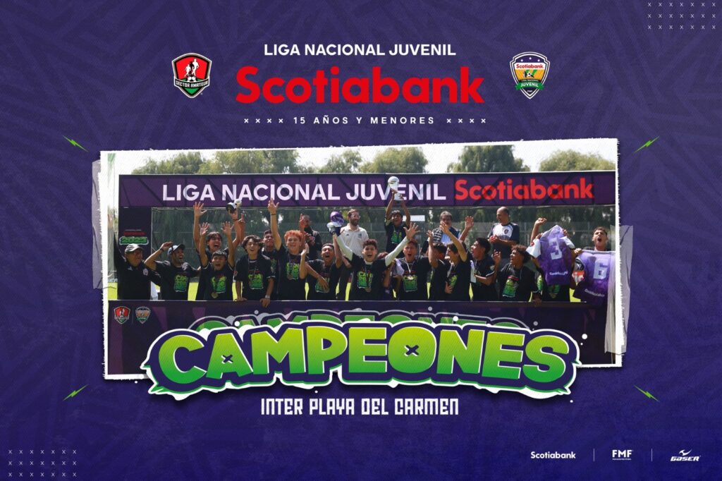 Es Inter Playa del Carmen campeón de liga nacional juvenil 2023