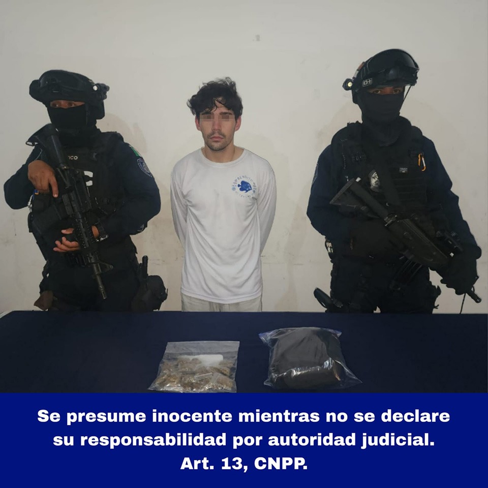 Detenido cuando olfateaba dosis de marihuana