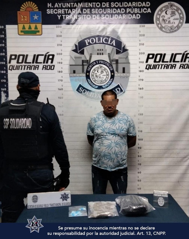 Aprehendido un individuo que manipulaba droga en colonia irregular de Playa del Carmen