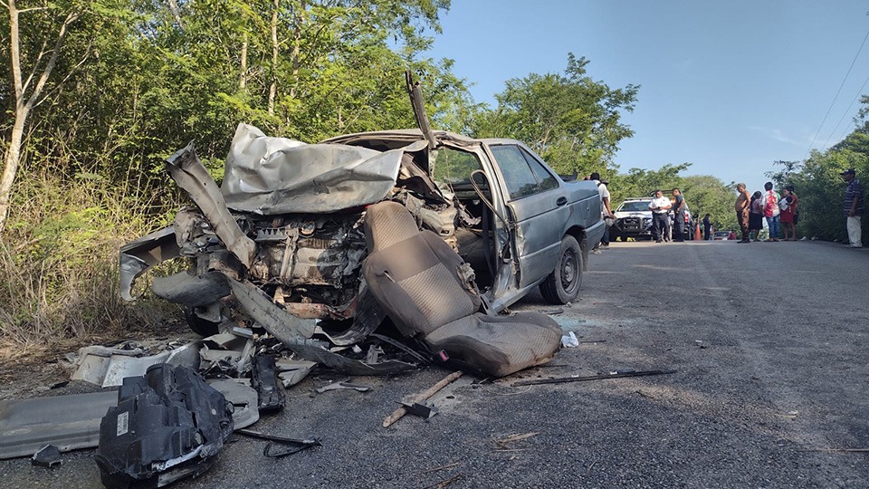 Accidente deja dos muertos en Carrillo Puerto