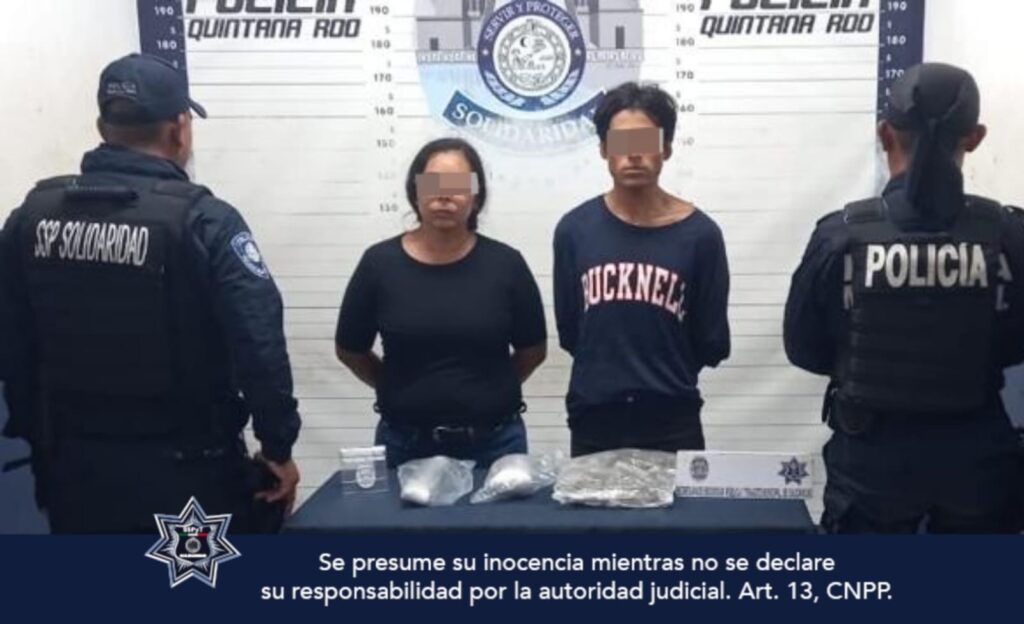 Policías de Solidaridad aseguran a presuntos narcotraficantes con droga