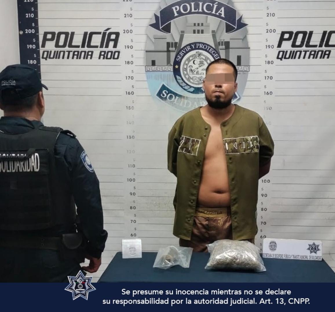 Policías de Solidaridad aseguran a presuntos narcotraficantes con droga