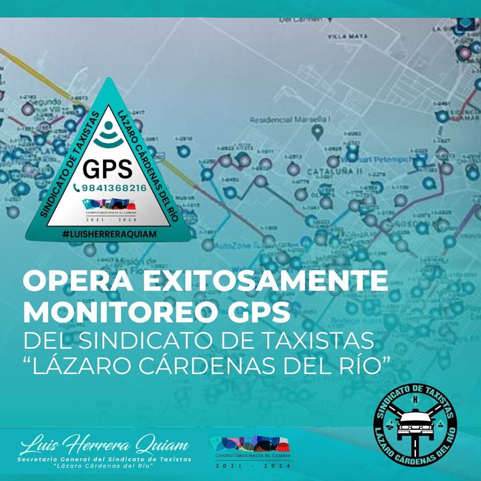 Monitorean a taxistas de Playa del Carmen vía GPS