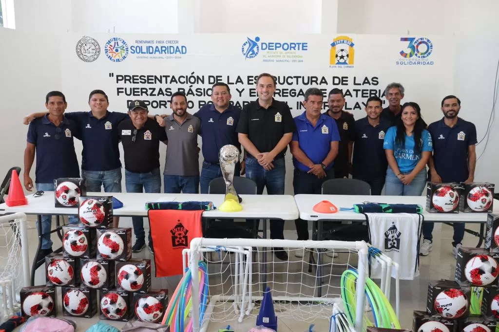 Presenta estructura el Inter Playa de sus fuerzas básicas y entrega material deportivo