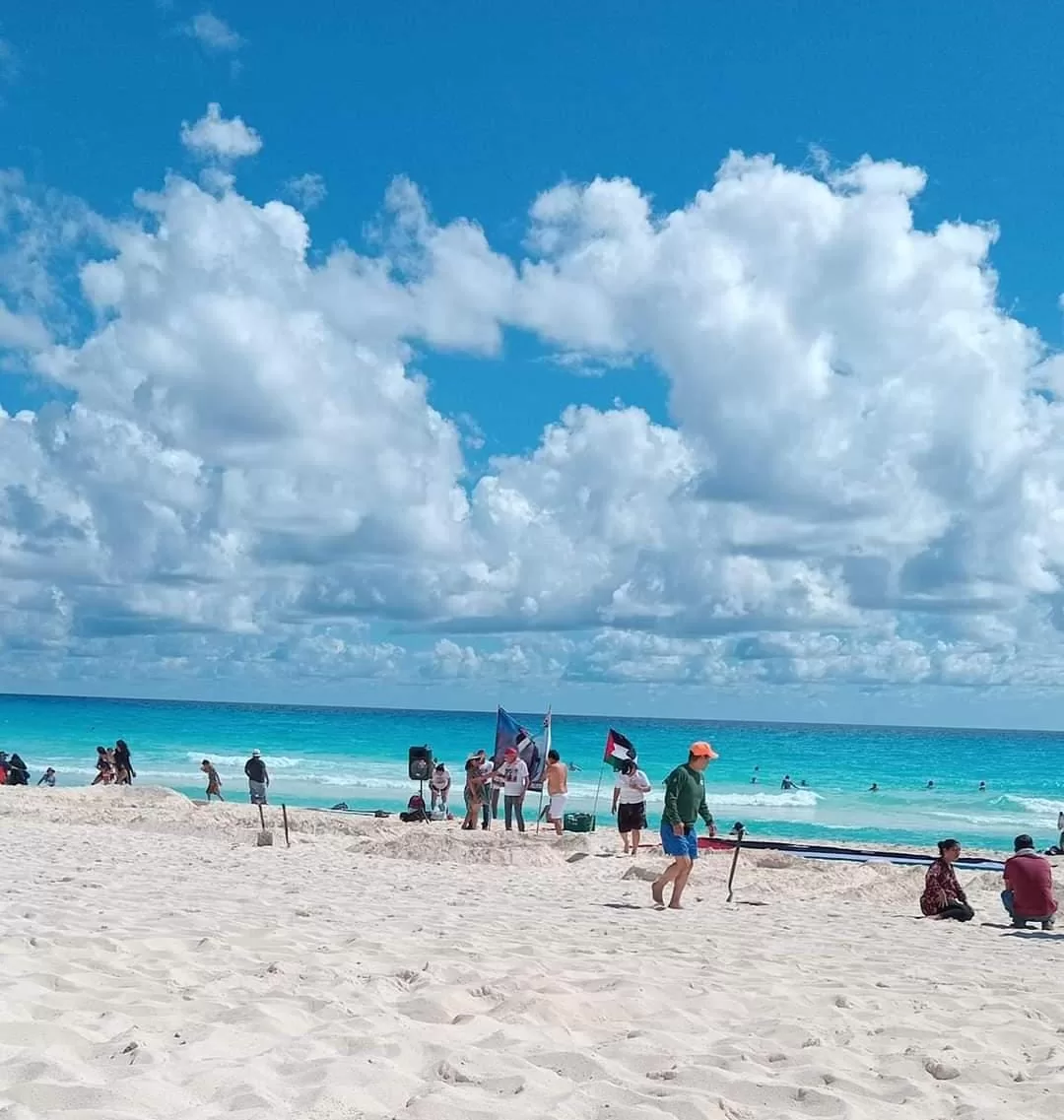 Madres Buscadoras de Quintana Roo se solidarizan con Palestina 