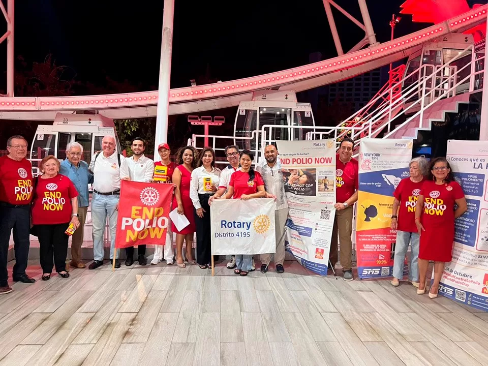 Conmemoran rotarios de Cancún el Día Mundial contra la Polio