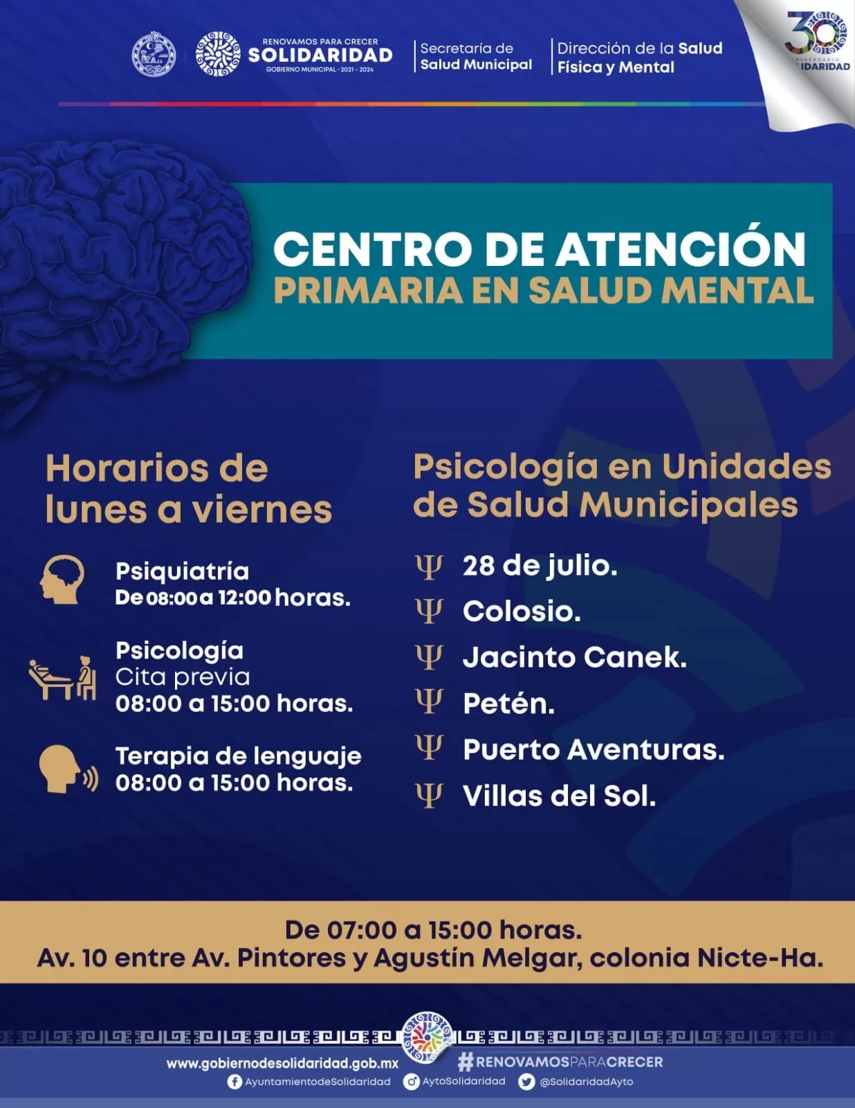 Llamado a la prevención y atención de la salud mental