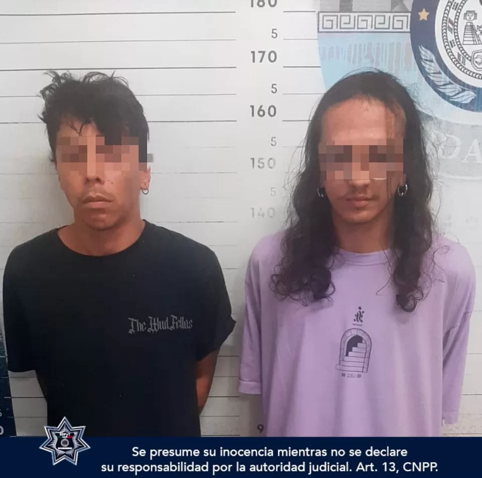 Detenidos dos individuos al pintar la barda de un hospital en Playa del Carmen