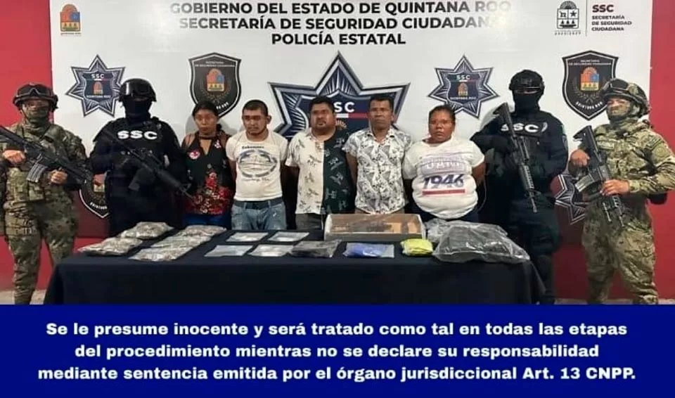 Cinco detenidos con droga, tras amenazar a policías con una subametralladora