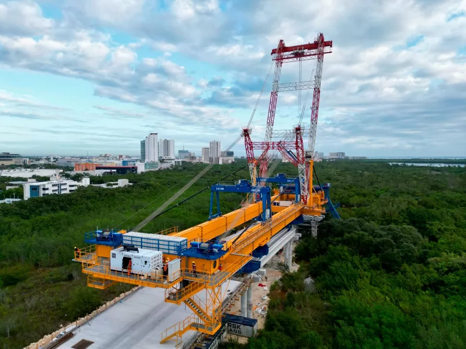 Construcción del puente vehicular Nichupté con avance del 37 por ciento