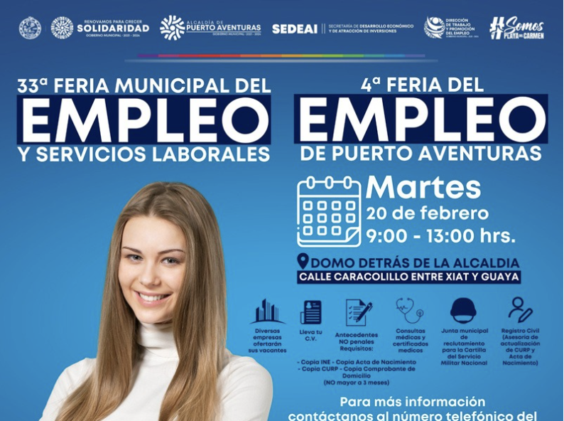 Ofrecerán más de 900 vacantes en feria de empleo