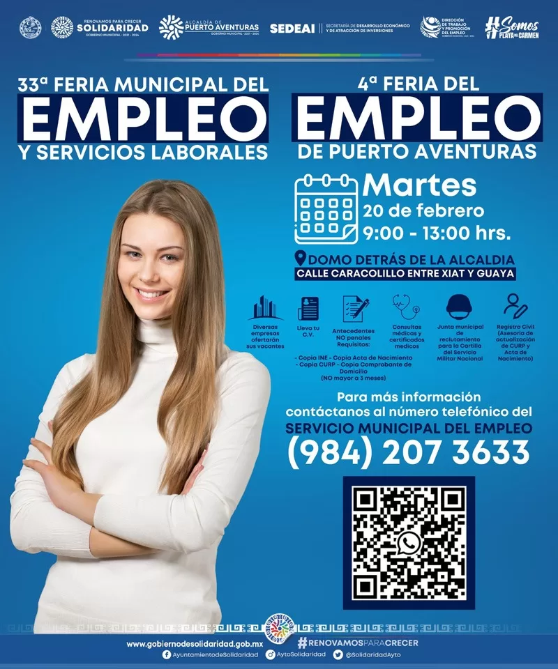 Ofrecerán más de 900 vacantes en feria de empleo