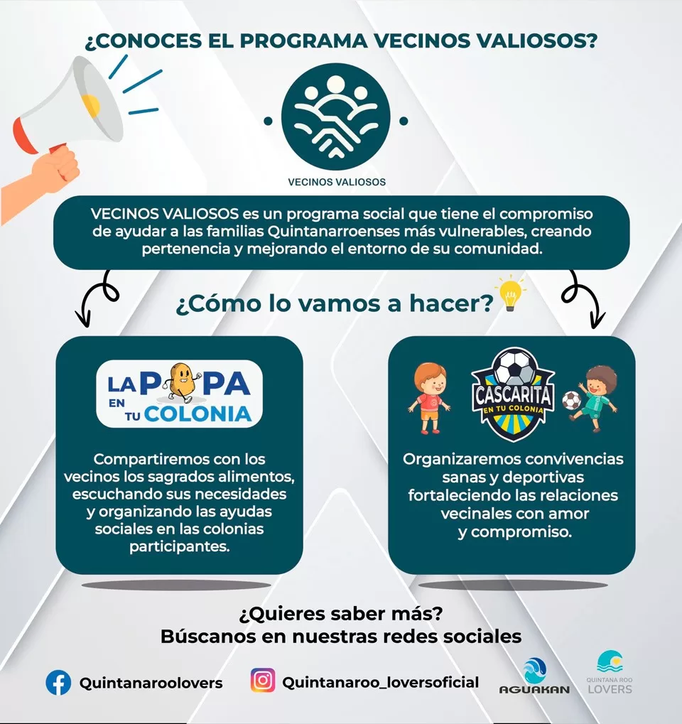 Presentan “Vecinos Valiosos”, programa a beneficio de comunidades de Quintana Roo