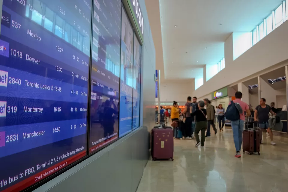 Afectaciones por clima en el Aeropuerto Internacional de Cancún