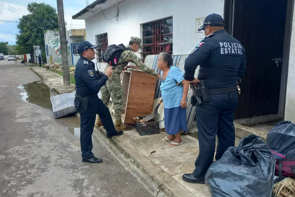 SSC fortalece el apoyo a personas afectadas por lluvias en Chetumal