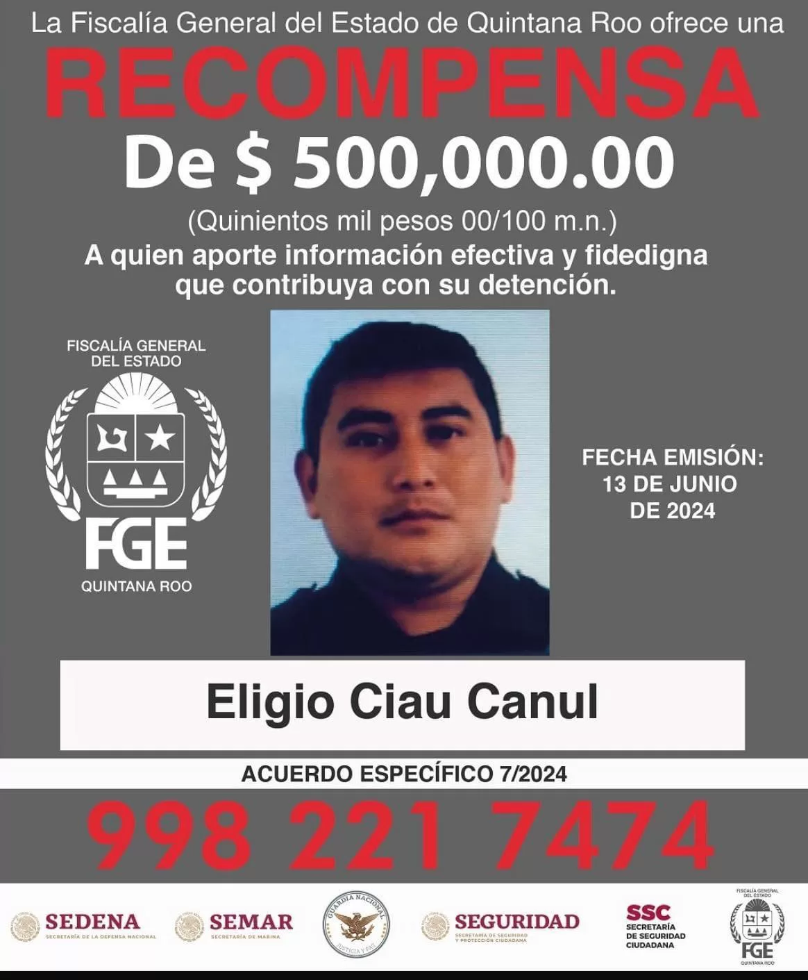 Ofrecen recompensa de $500,000 por policías involucrados en desaparición de personas