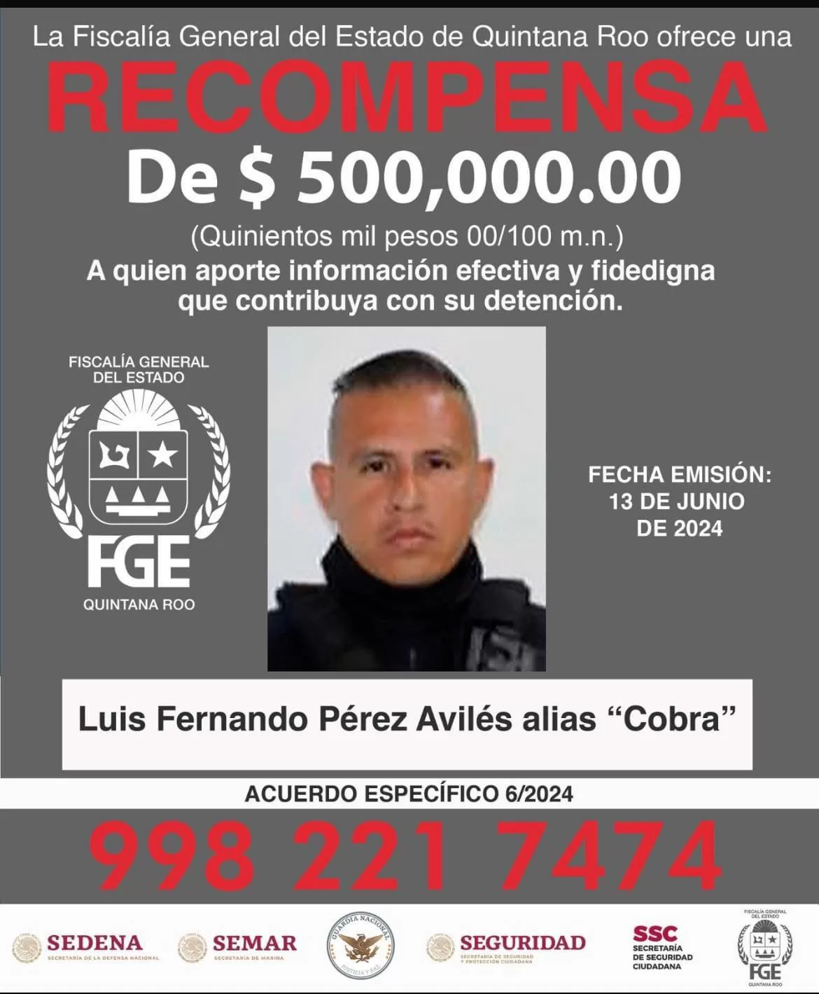 Ofrecen recompensa de $500,000 por policías involucrados en desaparición de personas