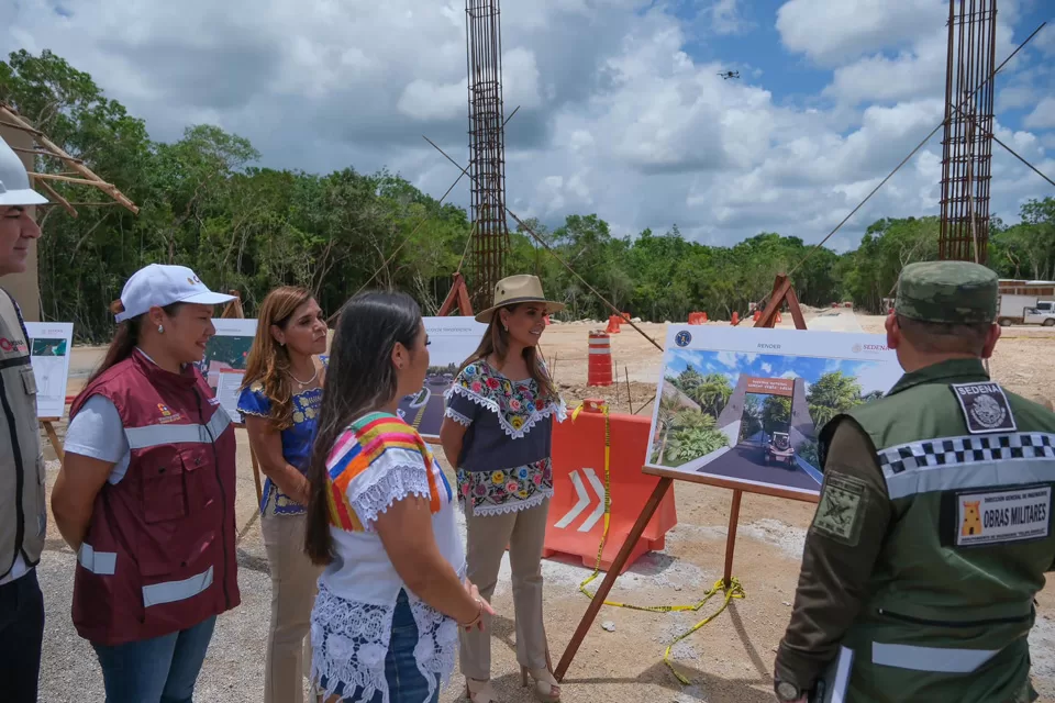 Mara Lezama supervisa avance de la “Puerta al Mar” en Carrillo Puerto