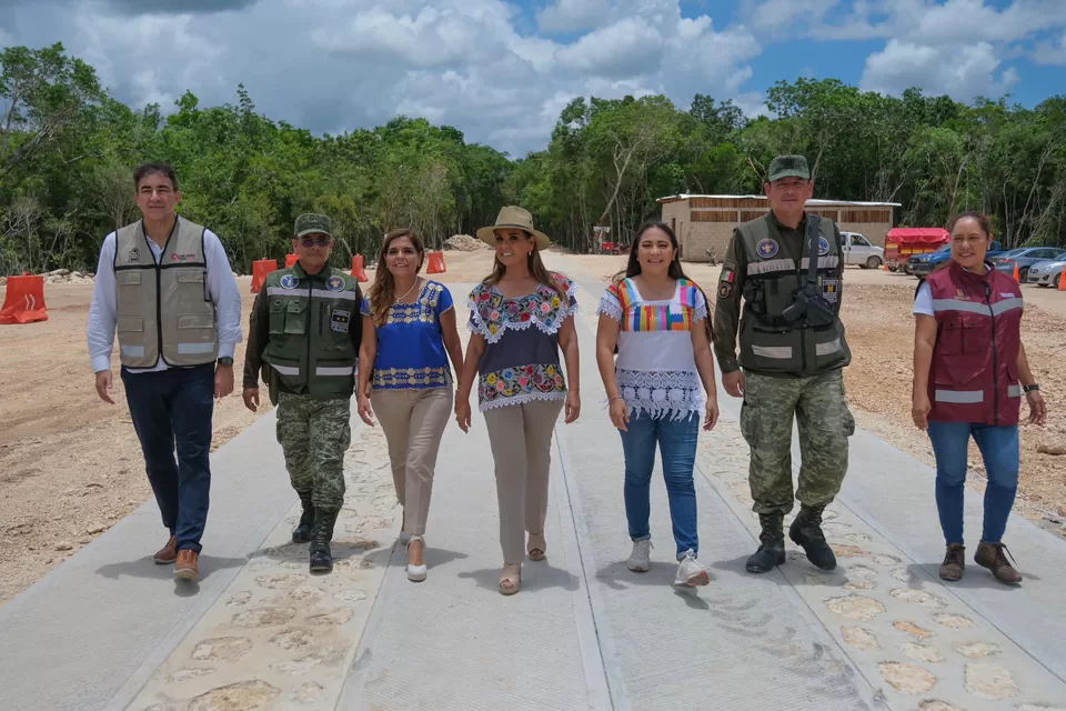 Mara Lezama supervisa avance de la “Puerta al Mar” en Carrillo Puerto