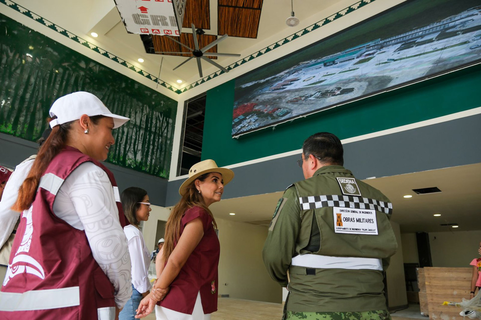 Sin el presidente AMLO; la Gobernadora supervisa avances del Tren Maya en Nicolás Bravo