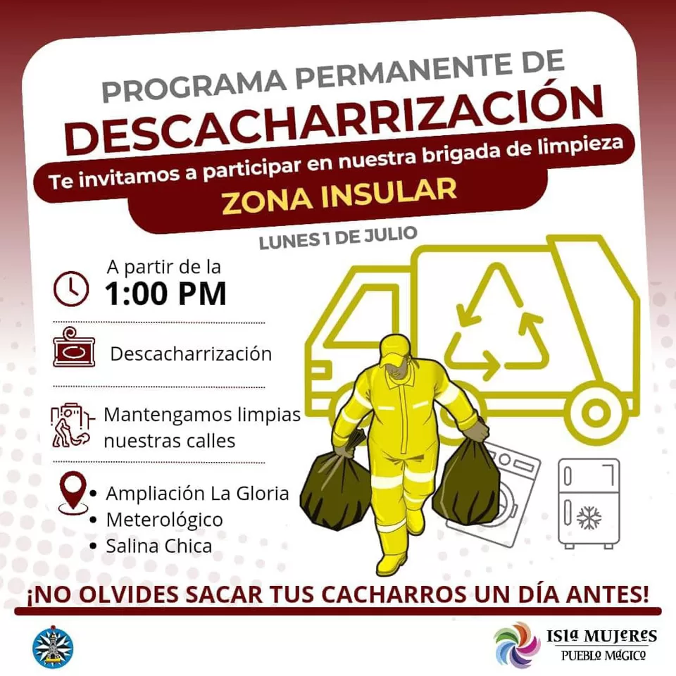 Refuerzan en Isla Mujeres el Programa de Descacharrización