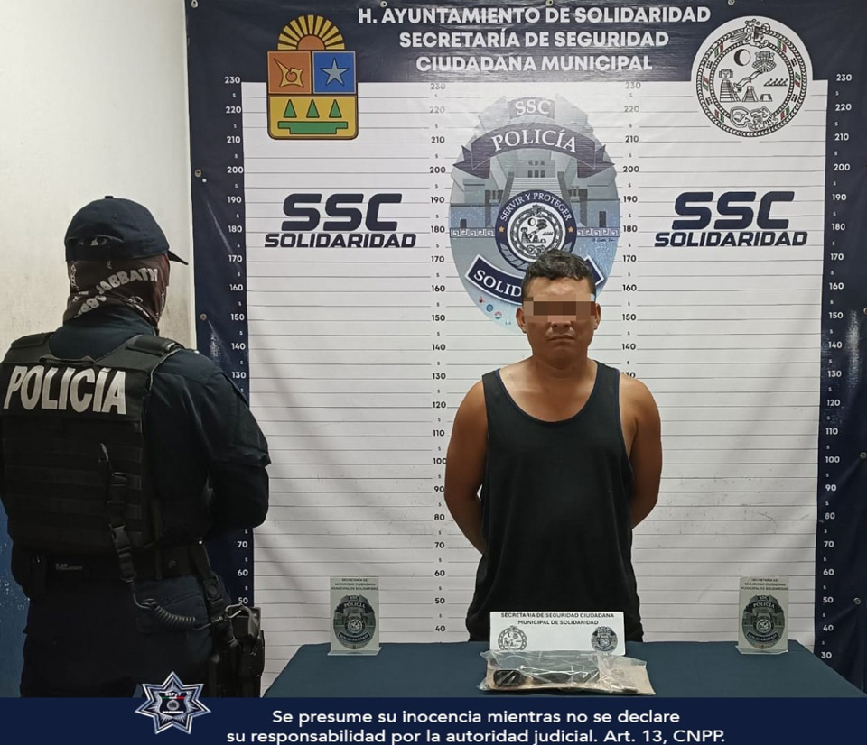 Detenido con arma en Playa del Carmen