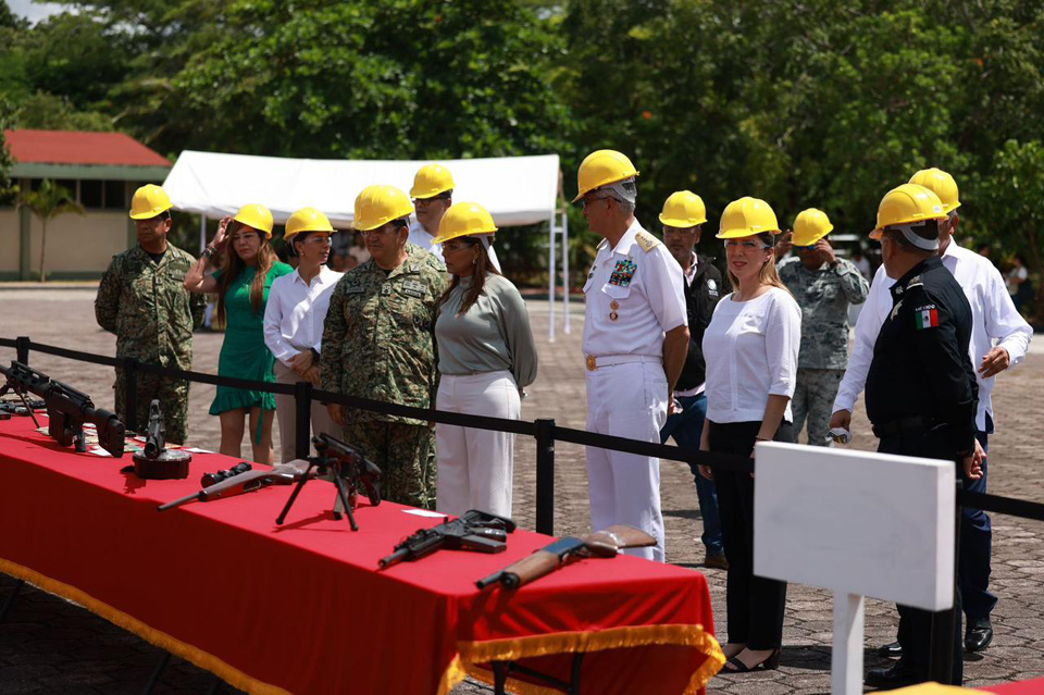 Destruyen en Quintana Roo armas decomisadas por el Ejército Mexicano