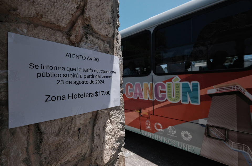 Transportistas reiteran que este viernes 23 aumenta la tarifa en Cancún