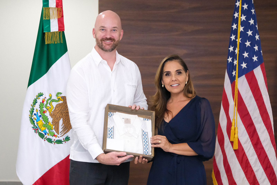 Se reúne Mara Lezama con el nuevo cónsul de Estados Unidos en Mérida