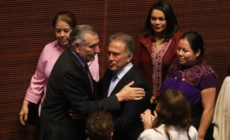 Yunes Linares y Marko Cortés protagonizan tenso debate en el Senado por la reforma judicial