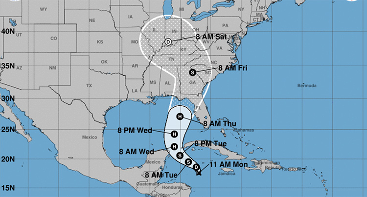 Decretan Alerta Azul para Quintana Roo ante la posible formación de huracán