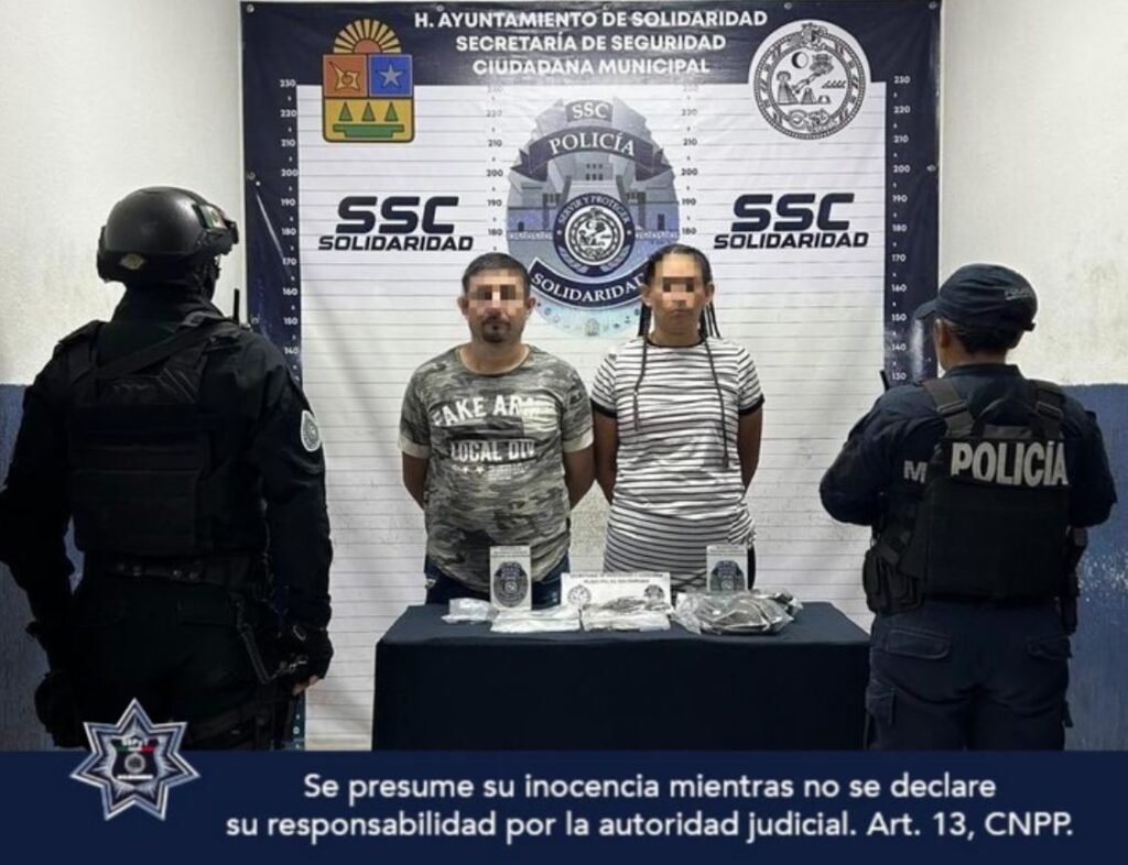 Aseguran a dos personas por presuntos delitos contra la salud en Playa del Carmen