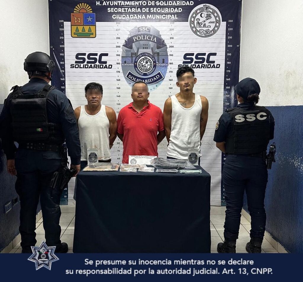 Detienen a tres hombres por tentativa de homicidio en Playa del Carmen