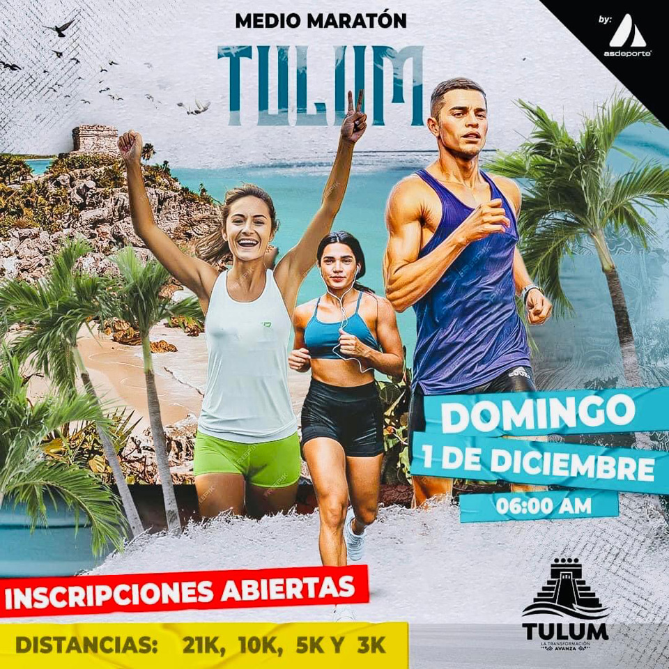 Se correrá el 1 de diciembre el Medio Maratón de Tulum