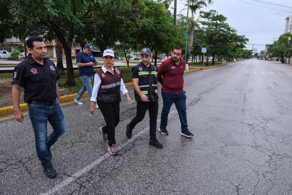 Mara Lezama verifica acciones para evitar encharcamientos en Cancún