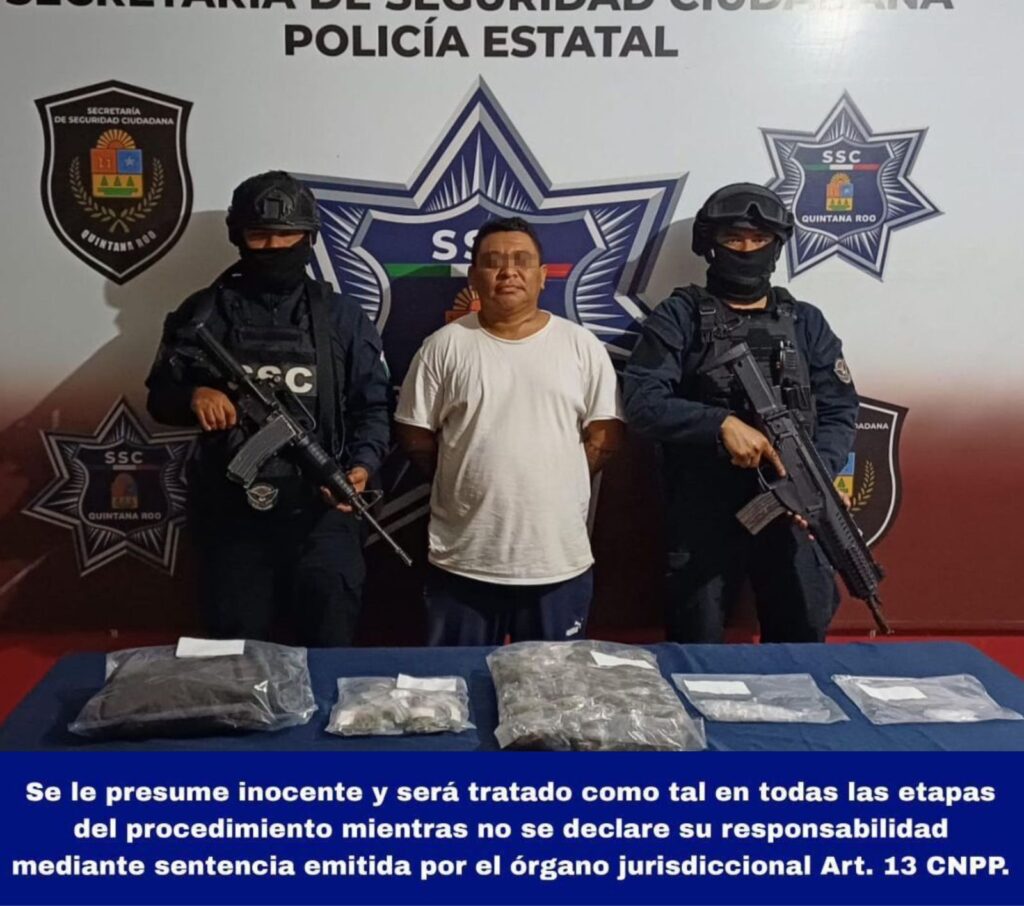 Es detenido en Cancún presunto implicado en delitos contra la salud