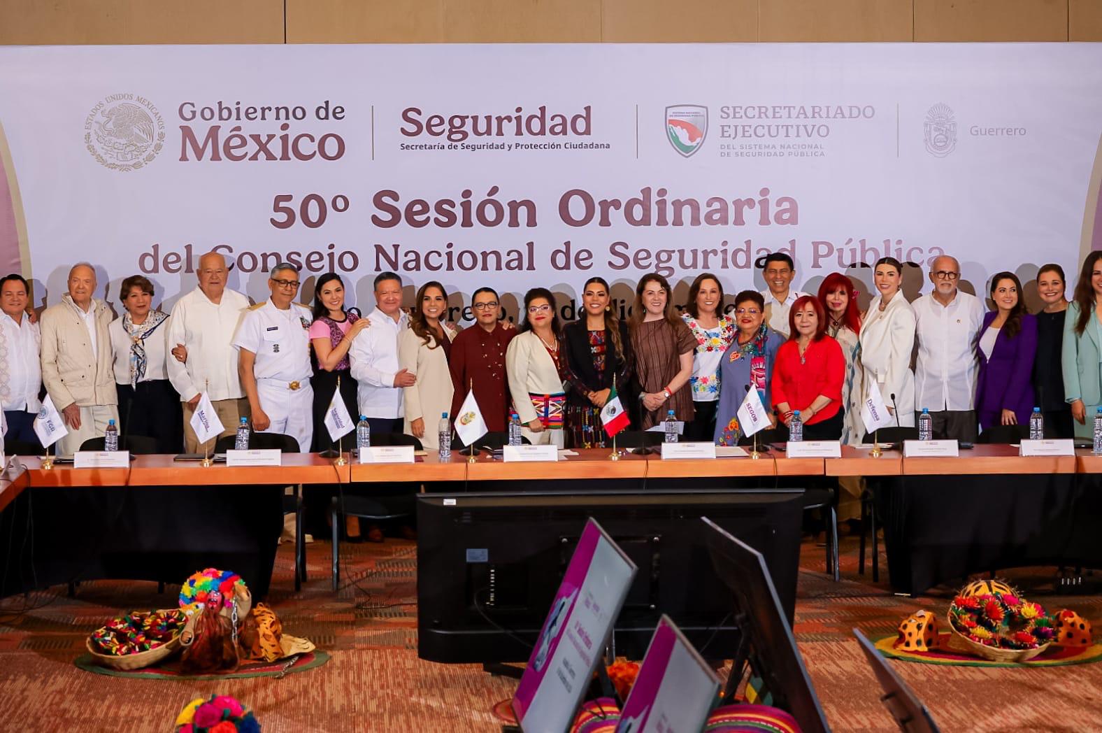 Participa Mara Lezama en el Consejo Nacional de Seguridad Pública encabezado por Claudia Sheinbaum