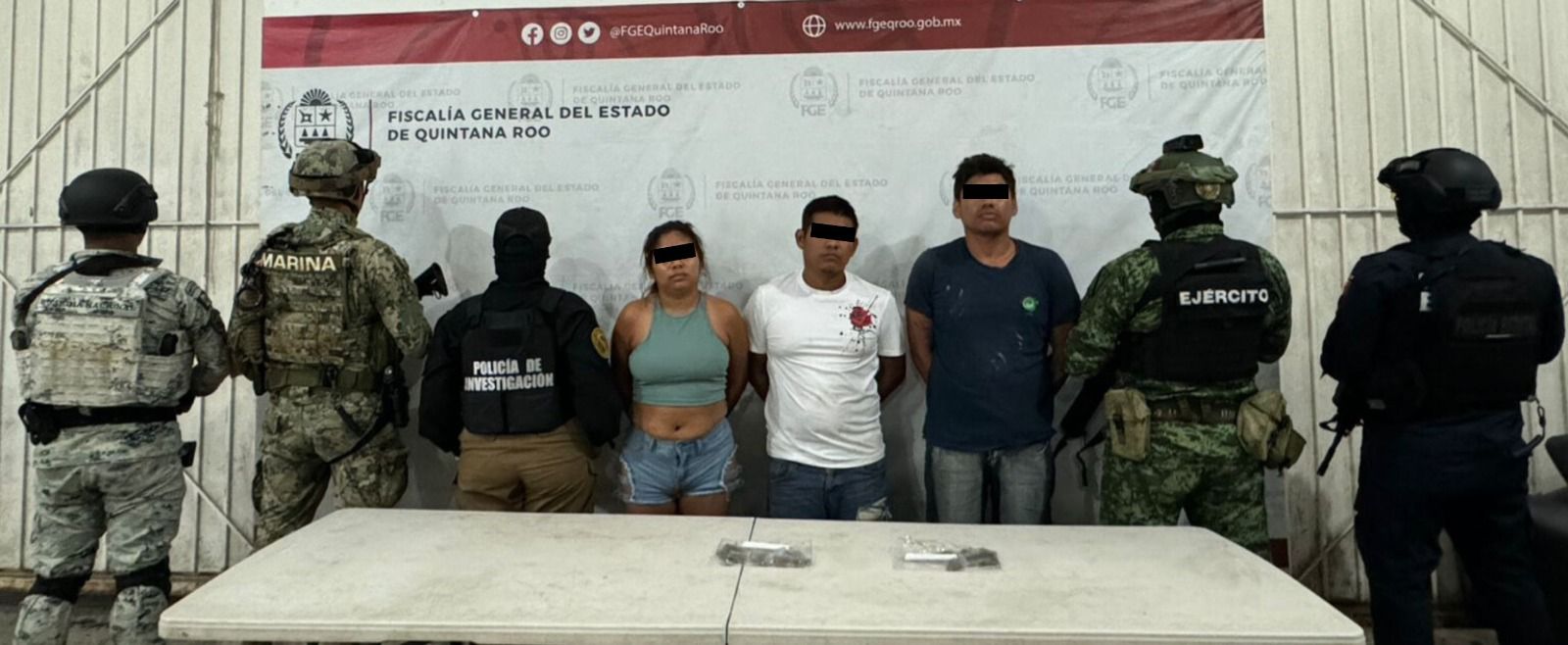 Aseguran drogas y armas en cateos en Benito Juárez; identificador a ocho personas