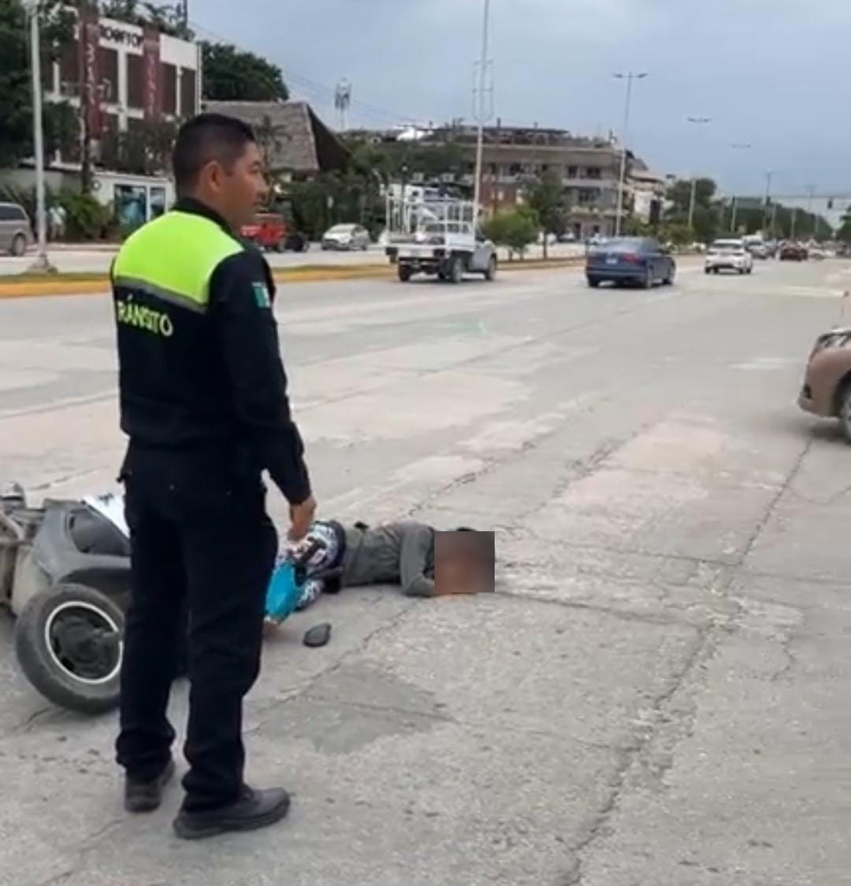 Motociclista menor de edad, lesionada en hecho de tránsito