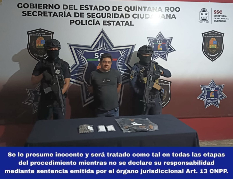 Detenido en la Zona Hotelera de Cancún por delitos contra la salud