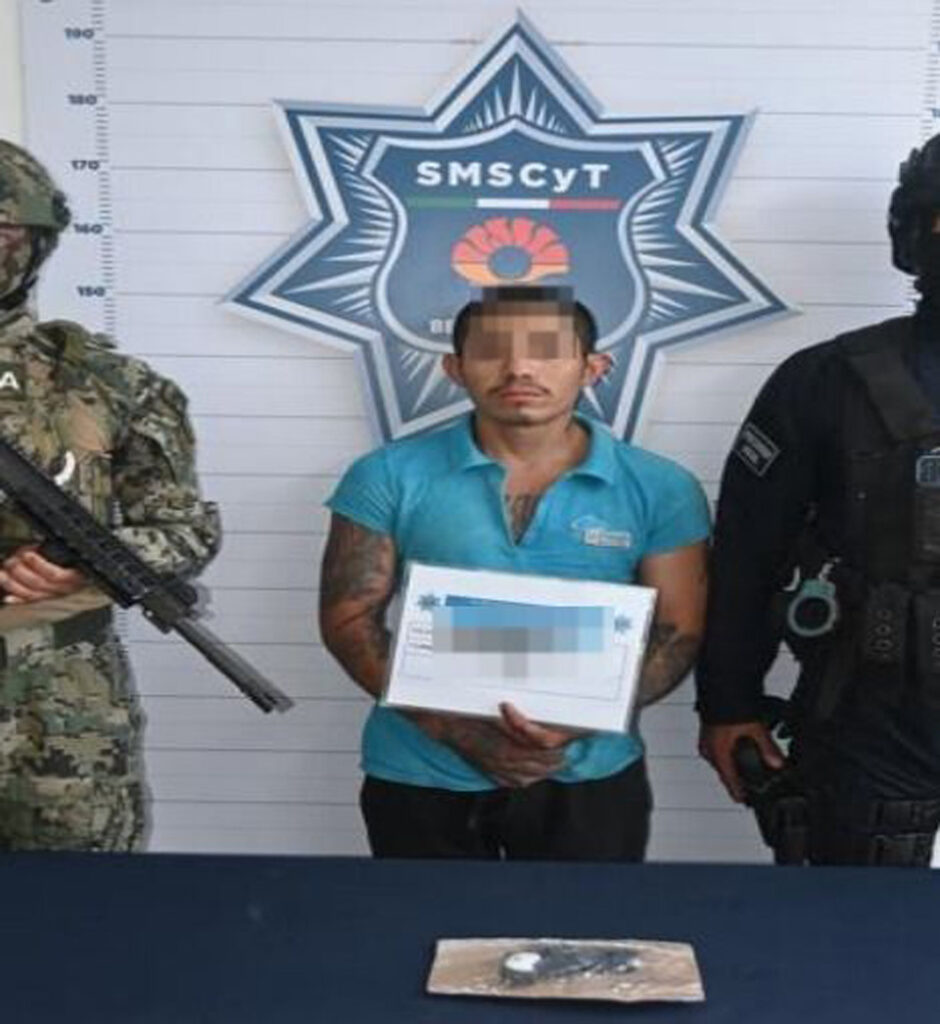 Detenido en Cancún por portar un arma de fuego