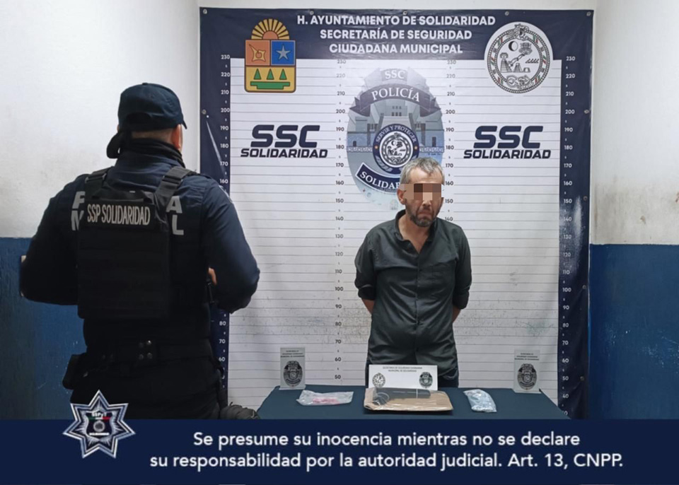 Narcomenudista detenido en Playa del Carmen