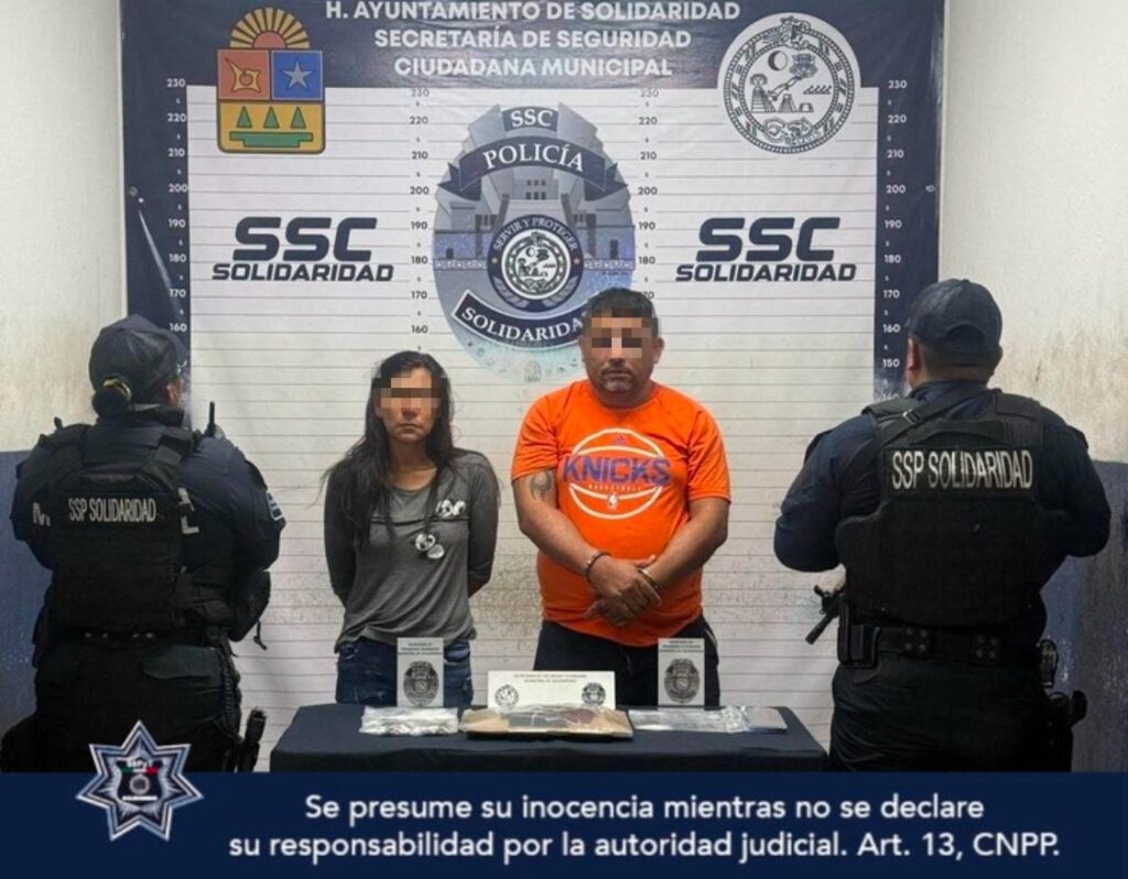 Capturan a dos con droga y arma en Playa del Carmen