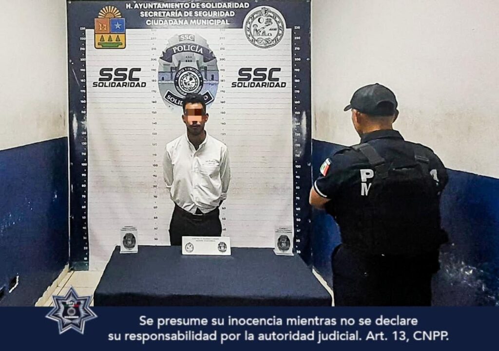 Hombre detenido en Playa del Carmen tras enfrentarse a la policía